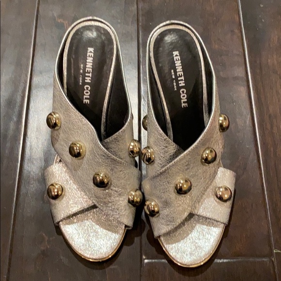 Kenneth Cole Metallic Mules - Picture 1 of 5